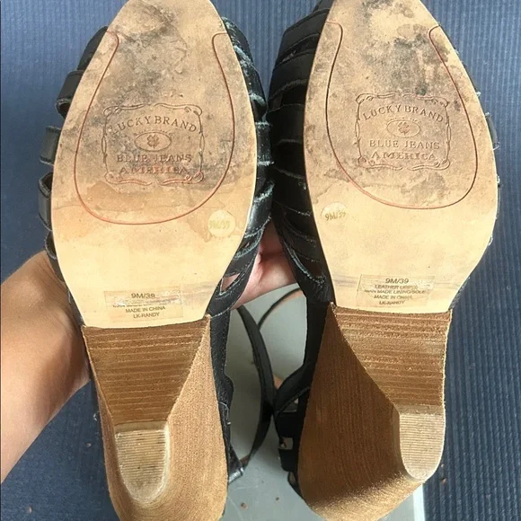 Lucky Brand “Randy” Black Strappy Heels - Picture 10 of 12